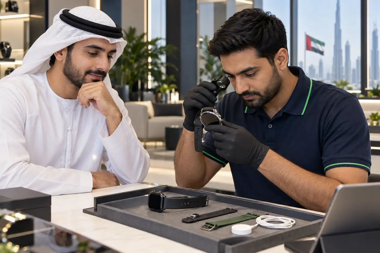 Professional smartwatch inspection and valuation