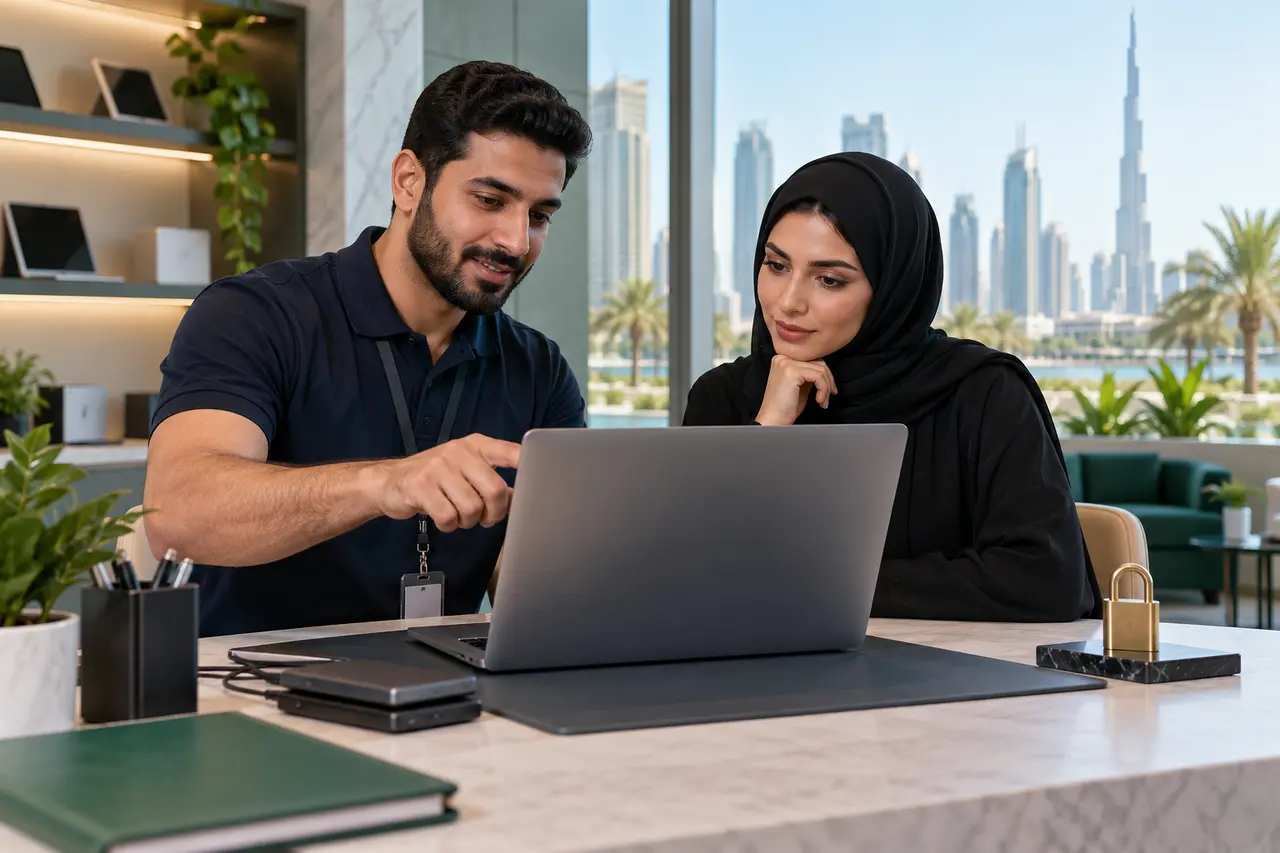 Secure data preparation before selling a laptop